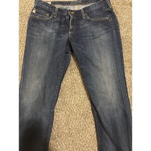 Big Star Rikki Slim Straight Mid Rise Stretch Blue Denim Women's Size 30 USA